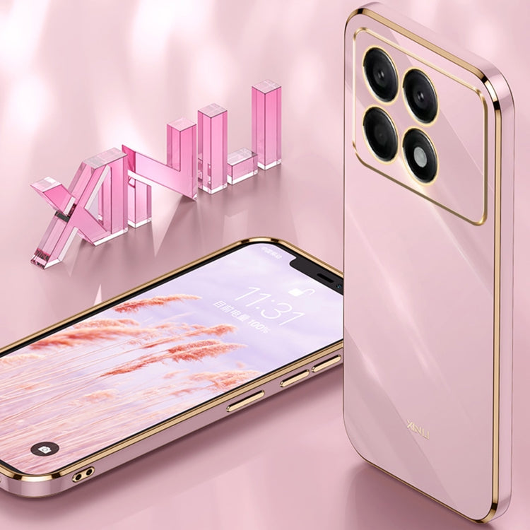 XINLI Straight Edge 6D Electroplate TPU Phone Case, For Xiaomi Redmi K70E, For Xiaomi 14 Pro, For Xiaomi 14