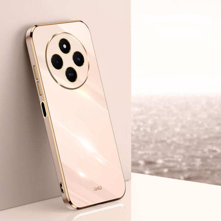 XINLI Straight Edge 6D Electroplate TPU Phone Case, For Redmi Note 14 4G 163.25mm, For Redmi Note 14 5G Global, For Redmi 14 4G