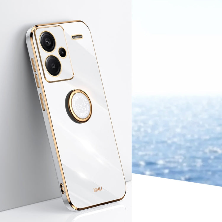 XINLI Straight Edge 6D Electroplate TPU Phone Case with Ring Holder, For Xiaomi Redmi Note 13 Pro+, For Xiaomi Redmi Note 13 Pro, For Xiaomi Redmi K60 Ultra / Mi 13T