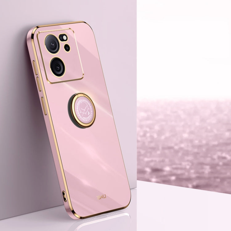 XINLI Straight Edge 6D Electroplate TPU Phone Case with Ring Holder, For Xiaomi Redmi Note 13 Pro+, For Xiaomi Redmi Note 13 Pro, For Xiaomi Redmi K60 Ultra / Mi 13T