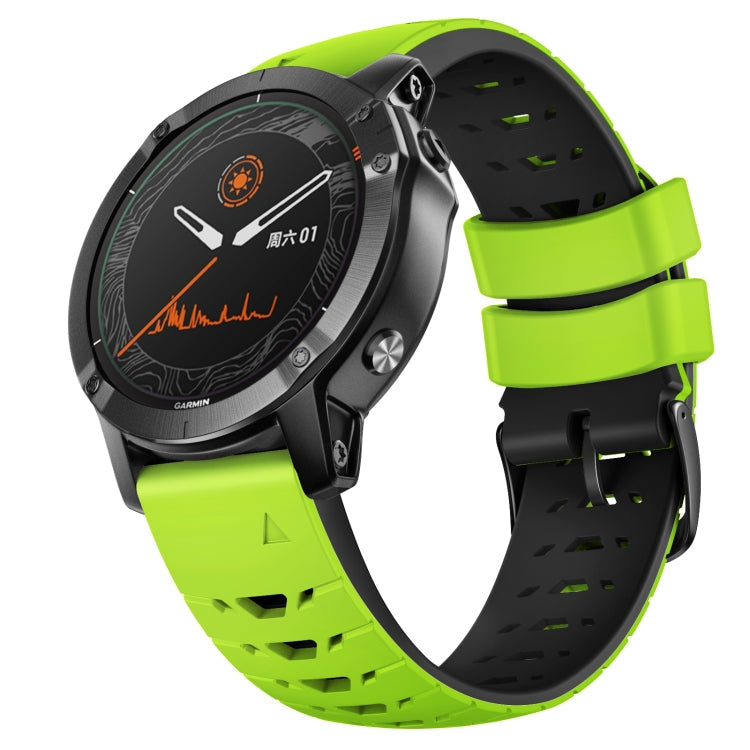 22mm Trapezoidal Quick Release Silicone Watch Band, For Garmin Fenix 7