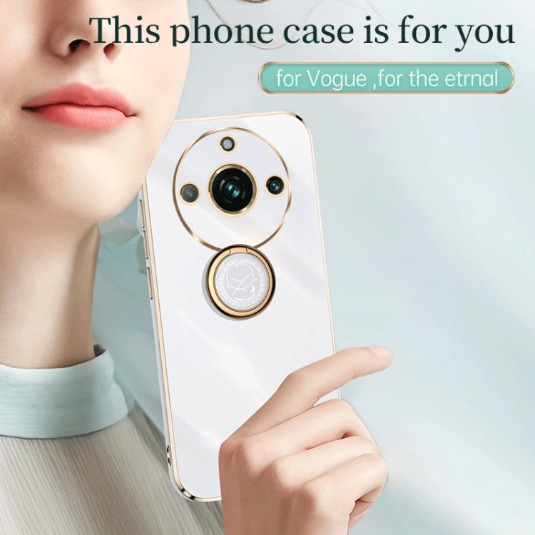 XINLI Straight Edge 6D Electroplate TPU Phone Case with Ring Holder, For Realme 11 Pro+ 5G, For Realme GT Neo5 SE, For Realme C55
