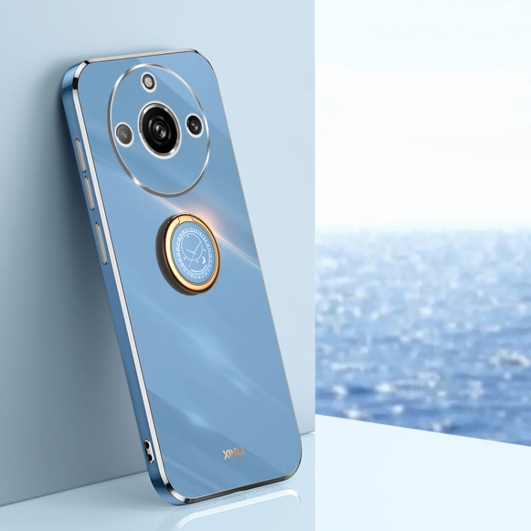 XINLI Straight Edge 6D Electroplate TPU Phone Case with Ring Holder, For Realme 11 Pro+ 5G, For Realme GT Neo5 SE, For Realme C55