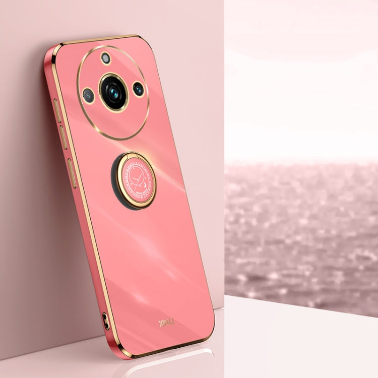 XINLI Straight Edge 6D Electroplate TPU Phone Case with Ring Holder, For Realme 11 Pro+ 5G, For Realme GT Neo5 SE, For Realme C55
