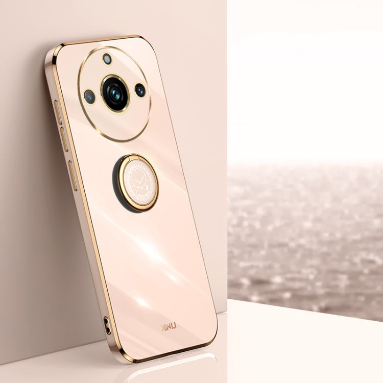 XINLI Straight Edge 6D Electroplate TPU Phone Case with Ring Holder, For Realme 11 Pro+ 5G, For Realme GT Neo5 SE, For Realme C55