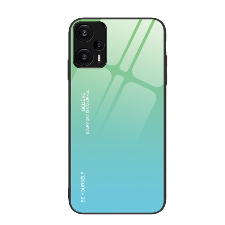 Gradient Color Glass Phone Case, For Xiaomi Redmi Note 12 Turbo