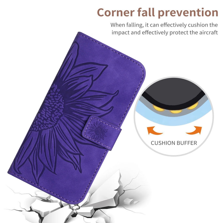 Skin Feel Sun Flower Embossed Flip Leather Phone Case with Lanyard, For Xiaomi Redmi 12 5G, For Xiaomi 13T / 13T Pro