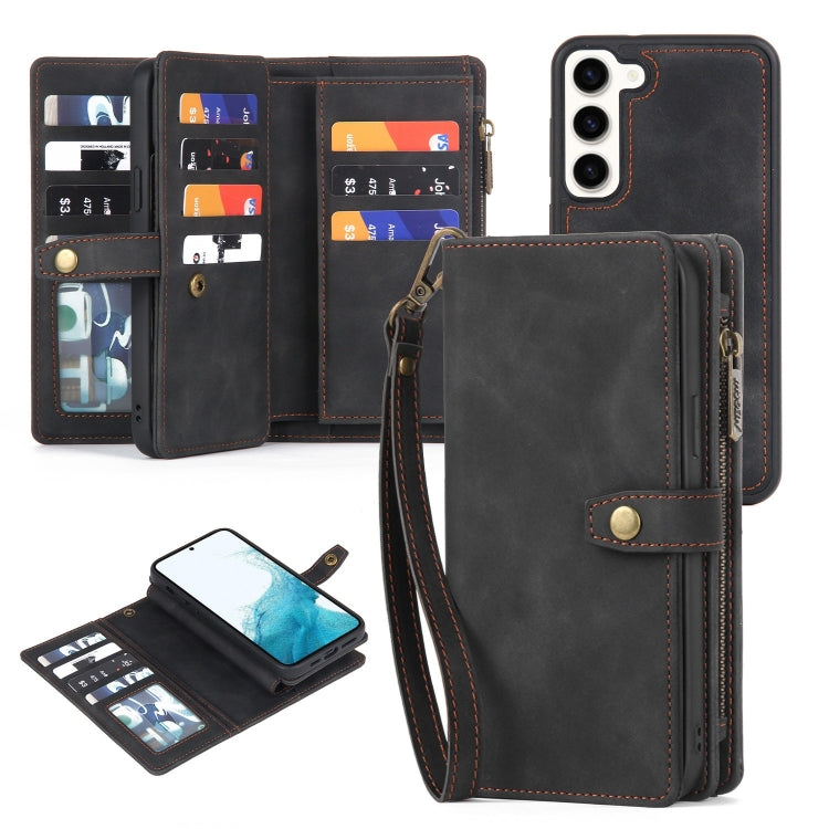 Zipper Wallet Magnetic Detachable Leather Phone Case, For Samsung Galaxy A22 5G, For Samsung Galaxy A32 5G, For Samsung Galaxy A32 4G, For Samsung Galaxy A33 5G, For Samsung Galaxy A42 5G, For Samsung Galaxy A50, For Samsung Galaxy A51 4G...
