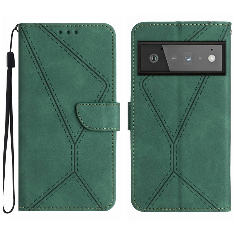 Stitching Embossed Leather Phone Case, For Google Pixel 6 Pro, For Google Pixel 6a