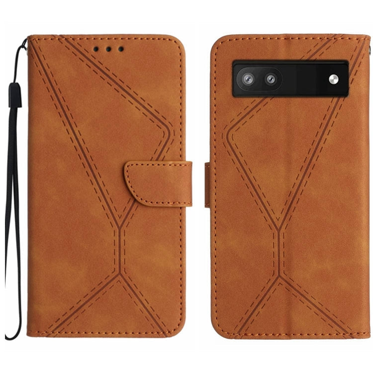 Stitching Embossed Leather Phone Case, For Google Pixel 6 Pro, For Google Pixel 6a