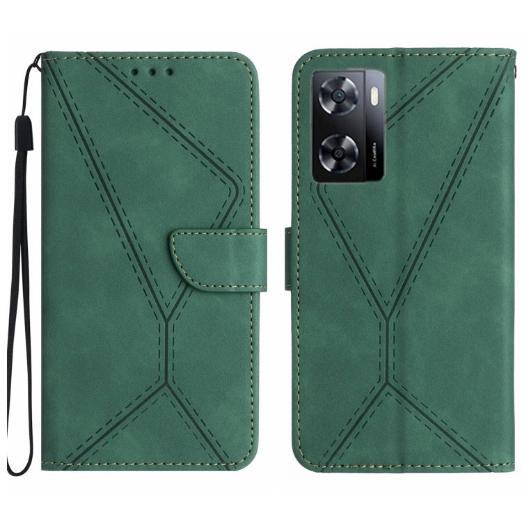 Stitching Embossed Leather Phone Case, For OPPO A57 4G / A77 4G, For OPPO A78 5G, For OPPO Reno7 A JP, For OPPO Reno8 4G / Reno7 4G