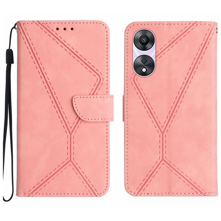 Stitching Embossed Leather Phone Case, For OPPO A57 4G / A77 4G, For OPPO A78 5G, For OPPO Reno7 A JP, For OPPO Reno8 4G / Reno7 4G