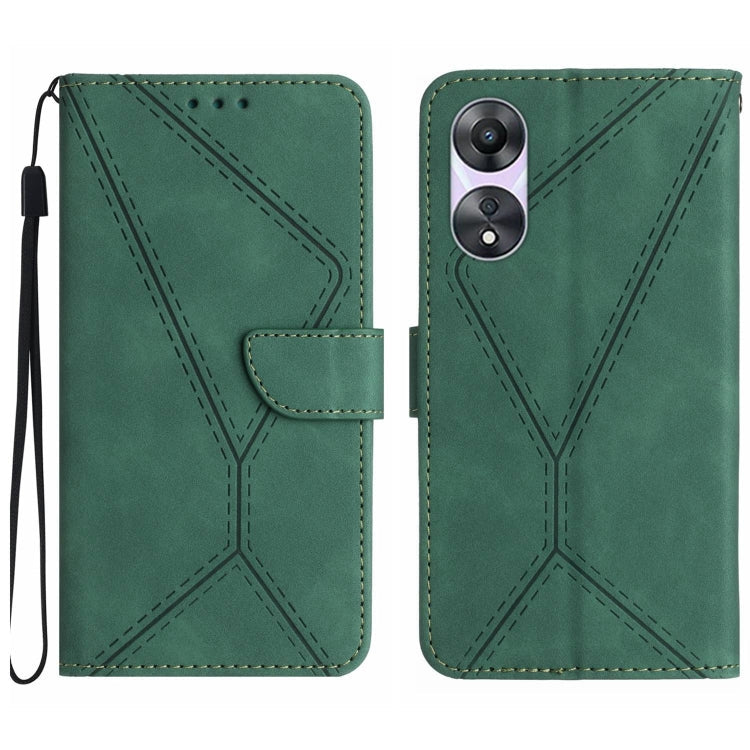 Stitching Embossed Leather Phone Case, For OPPO A57 4G / A77 4G, For OPPO A78 5G, For OPPO Reno7 A JP, For OPPO Reno8 4G / Reno7 4G