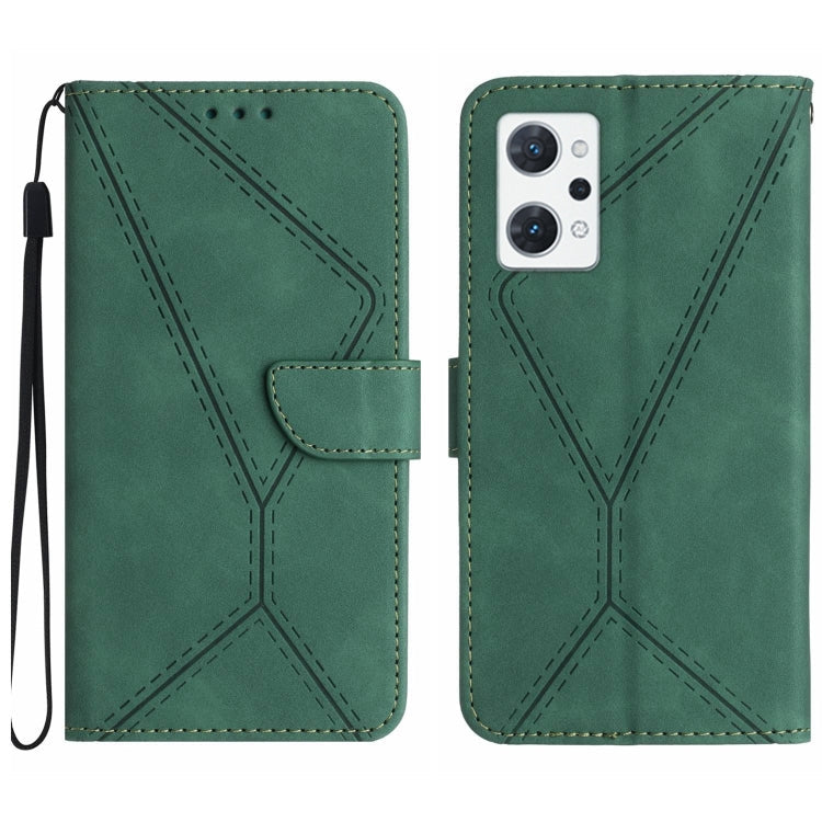 Stitching Embossed Leather Phone Case, For OPPO A57 4G / A77 4G, For OPPO A78 5G, For OPPO Reno7 A JP, For OPPO Reno8 4G / Reno7 4G