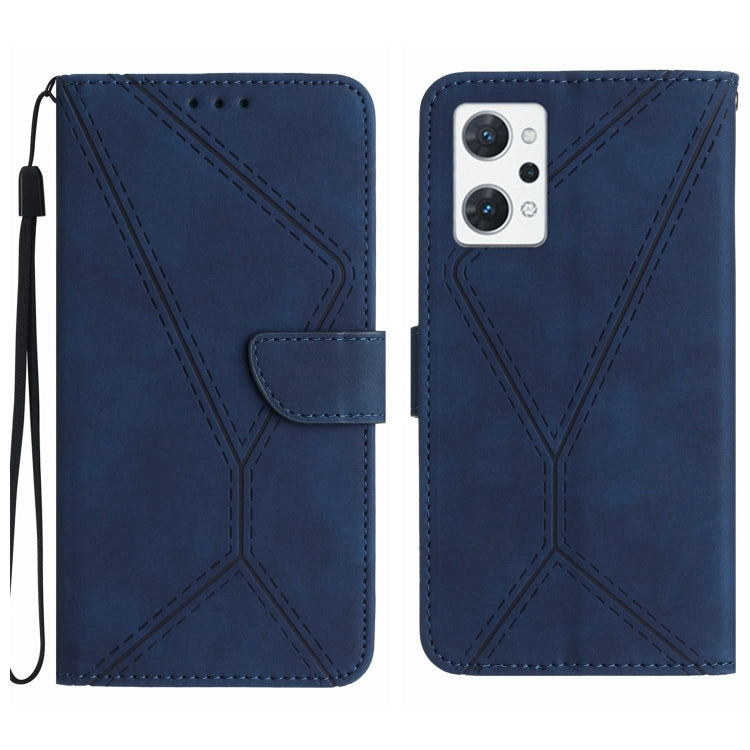 Stitching Embossed Leather Phone Case, For OPPO A57 4G / A77 4G, For OPPO A78 5G, For OPPO Reno7 A JP, For OPPO Reno8 4G / Reno7 4G