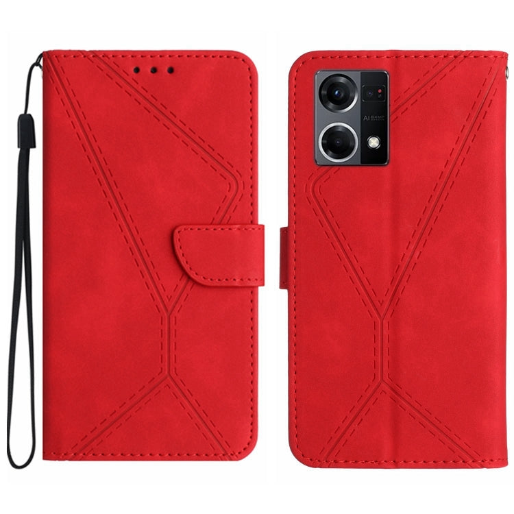 Stitching Embossed Leather Phone Case, For OPPO A57 4G / A77 4G, For OPPO A78 5G, For OPPO Reno7 A JP, For OPPO Reno8 4G / Reno7 4G