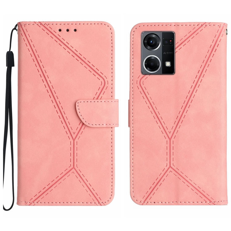 Stitching Embossed Leather Phone Case, For OPPO A57 4G / A77 4G, For OPPO A78 5G, For OPPO Reno7 A JP, For OPPO Reno8 4G / Reno7 4G