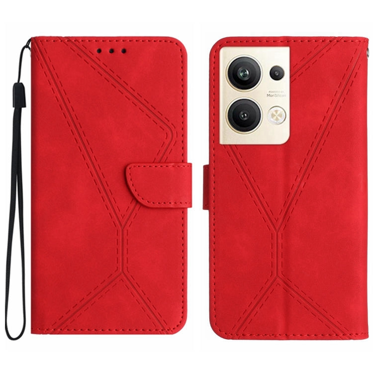 Stitching Embossed Leather Phone Case, For OPPO Reno8 T 4G, For OPPO Reno8 T 5G/A1 Pro 5G, For OPPO Reno9/Reno9 Pro 5G, For OPPO Reno9 Pro+