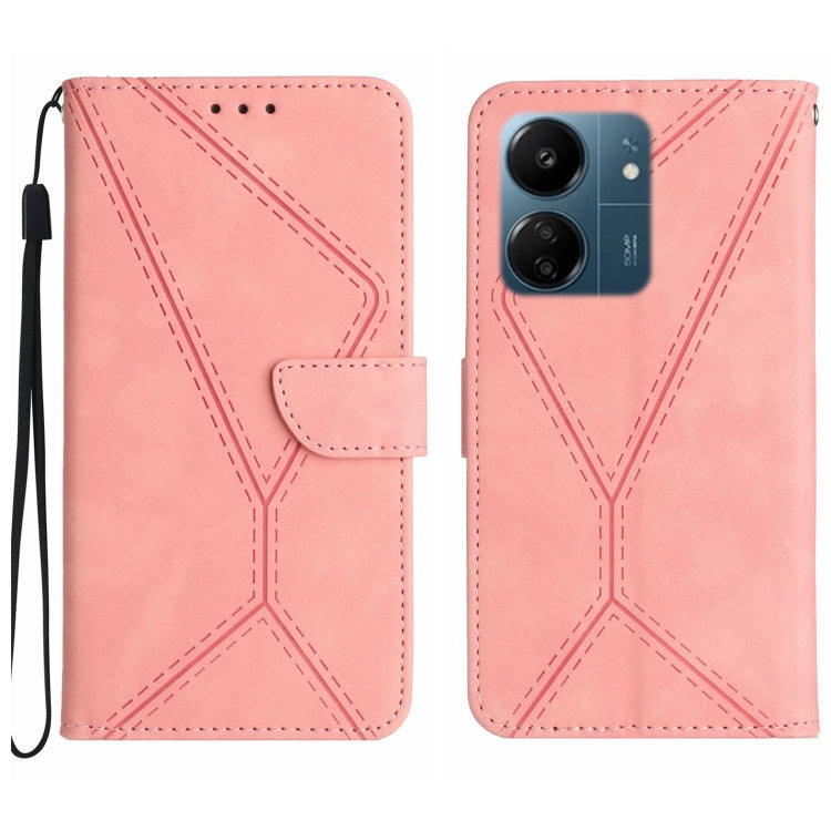 Stitching Embossed Leather Phone Case, For Xiaomi 14 Ultra, For Xiaomi 14 Pro, For Xiaomi 14, For Xiaomi Redmi 13C 4G