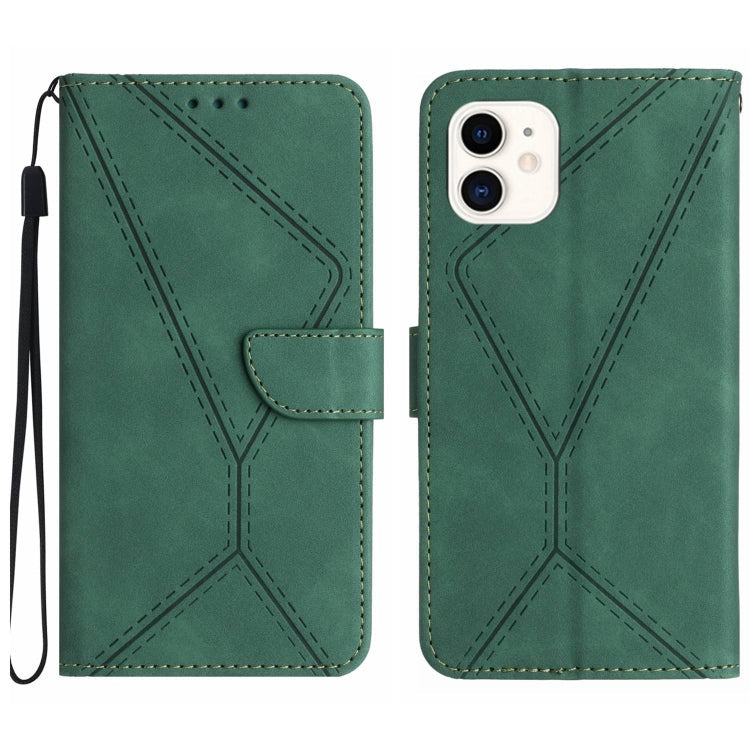 Stitching Embossed Leather Phone Case, For iPhone 11, For iPhone 11 Pro, For iPhone 11 Pro Max, For iPhone 14 Plus