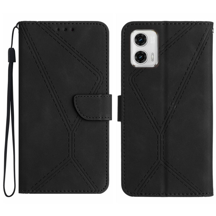 Stitching Embossed Leather Phone Case, For Motorola Moto G 5G 2023, For Motorola Moto G Play 2023, For Motorola Moto G72 4G, For Motorola Moto E22 / E22i 4G