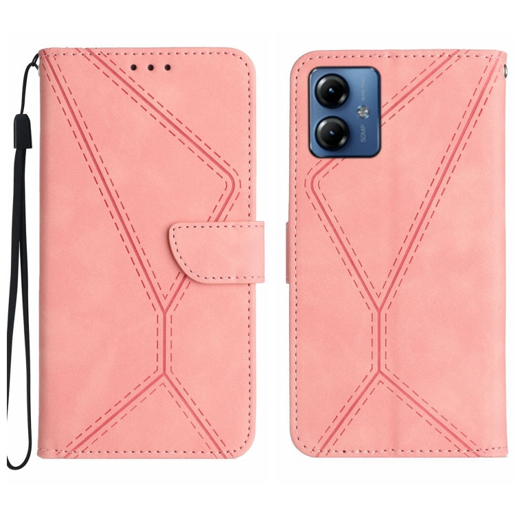 Stitching Embossed Leather Phone Case, For Motorola Edge 40 Neo, For Motorola Moto G14, For Motorola Edge 40, For Motorola Moto G Power 2023