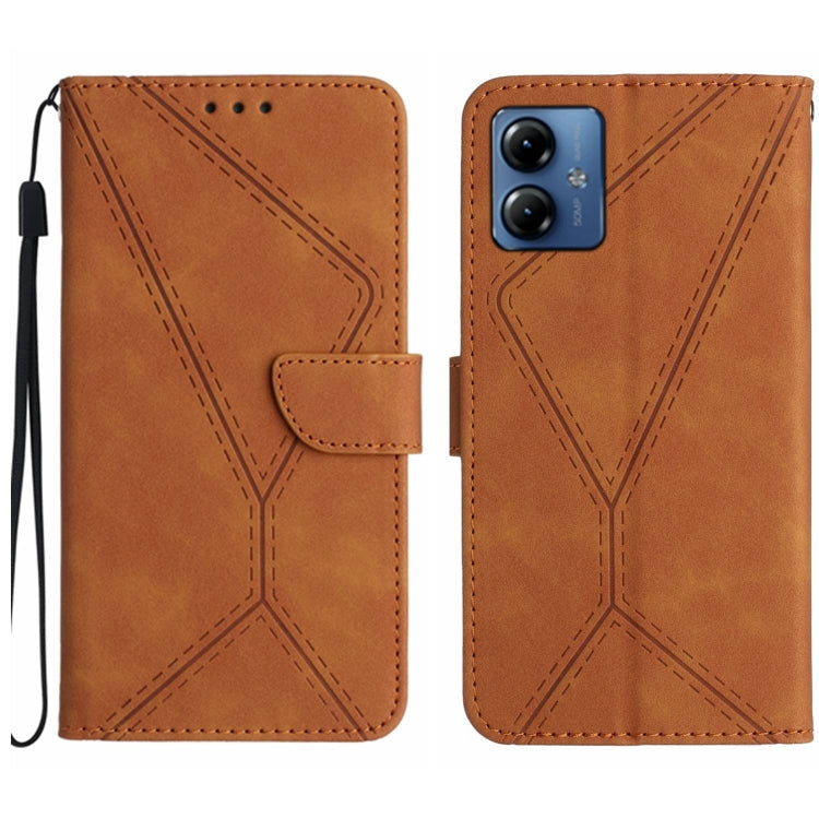 Stitching Embossed Leather Phone Case, For Motorola Edge 40 Neo, For Motorola Moto G14, For Motorola Edge 40, For Motorola Moto G Power 2023
