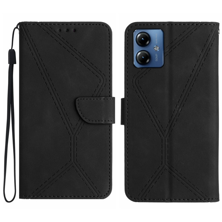 Stitching Embossed Leather Phone Case, For Motorola Edge 40 Neo, For Motorola Moto G14, For Motorola Edge 40, For Motorola Moto G Power 2023