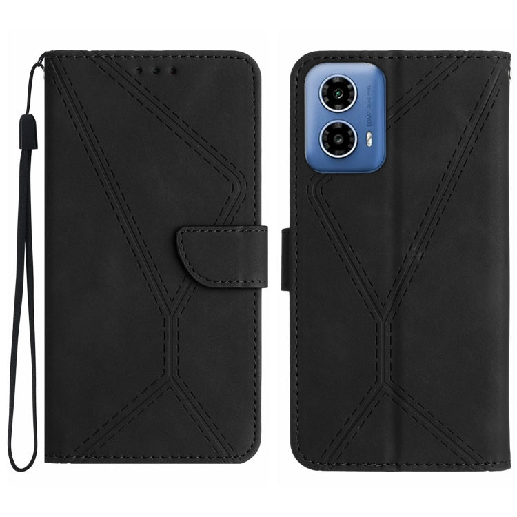 Stitching Embossed Leather Phone Case, For Motorola Moto G Stylus 5G 2024, For Motorola Moto G04 / G24, For Motorola Moto G34 5G, For Motorola Moto G Play 4G 2024