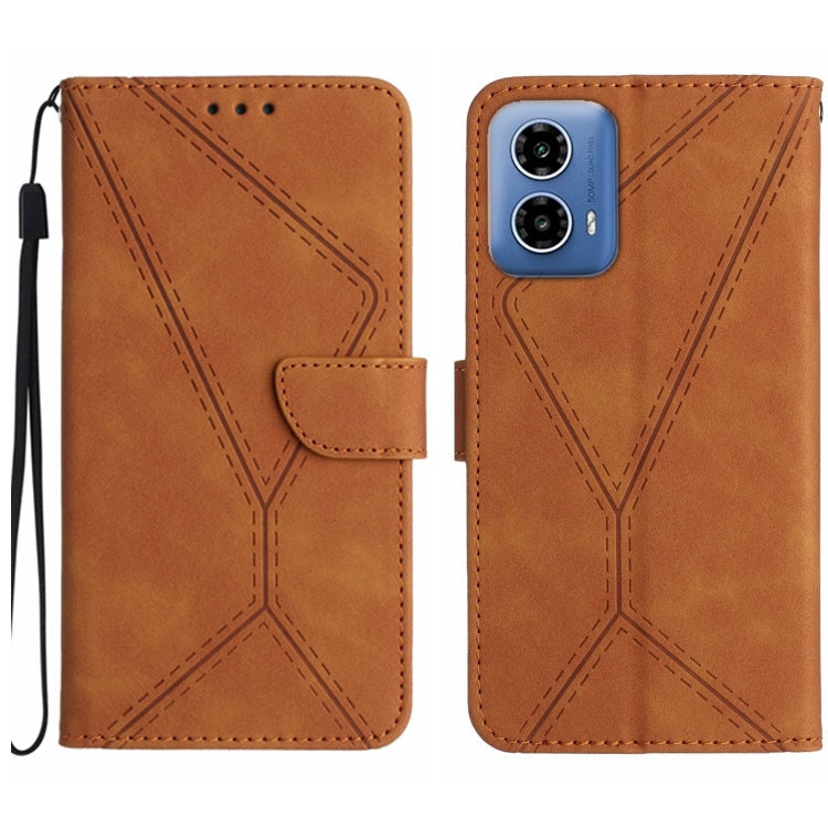 Stitching Embossed Leather Phone Case, For Motorola Moto G Stylus 5G 2024, For Motorola Moto G04 / G24, For Motorola Moto G34 5G, For Motorola Moto G Play 4G 2024