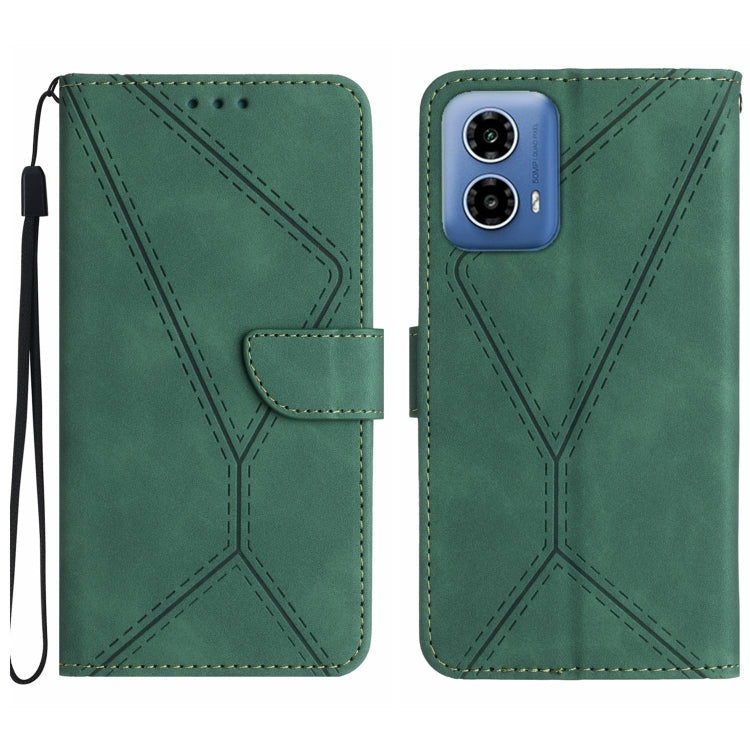 Stitching Embossed Leather Phone Case, For Motorola Moto G Stylus 5G 2024, For Motorola Moto G04 / G24, For Motorola Moto G34 5G, For Motorola Moto G Play 4G 2024
