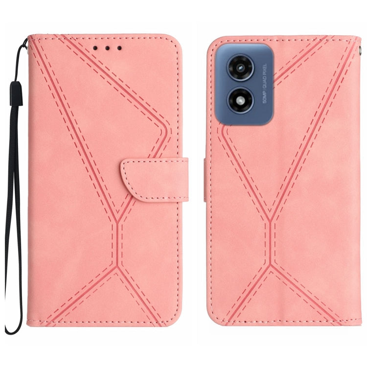 Stitching Embossed Leather Phone Case, For Motorola Moto G Stylus 5G 2024, For Motorola Moto G04 / G24, For Motorola Moto G34 5G, For Motorola Moto G Play 4G 2024