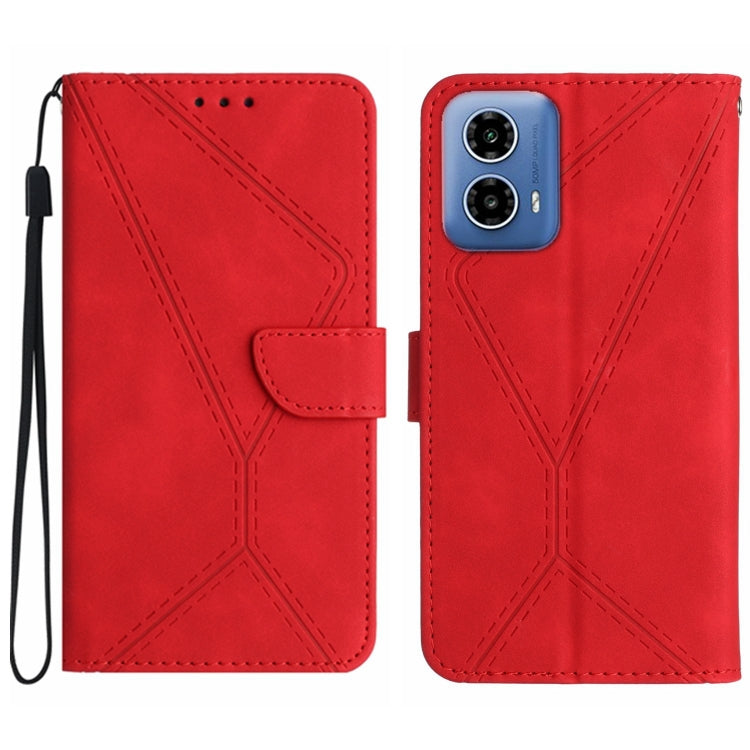 Stitching Embossed Leather Phone Case, For Motorola Moto G Stylus 5G 2024, For Motorola Moto G04 / G24, For Motorola Moto G34 5G, For Motorola Moto G Play 4G 2024