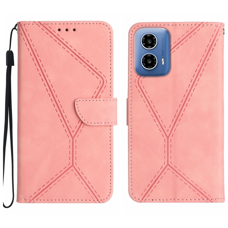 Stitching Embossed Leather Phone Case, For Motorola Moto G Stylus 5G 2024, For Motorola Moto G04 / G24, For Motorola Moto G34 5G, For Motorola Moto G Play 4G 2024
