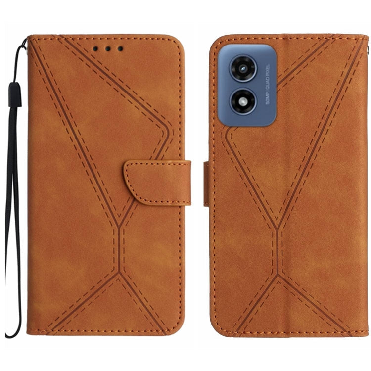 Stitching Embossed Leather Phone Case, For Motorola Edge 50 Neo, For Motorola Moto E14, For Motorola Moto G85 5G, For Motorola Edge 5G 2024