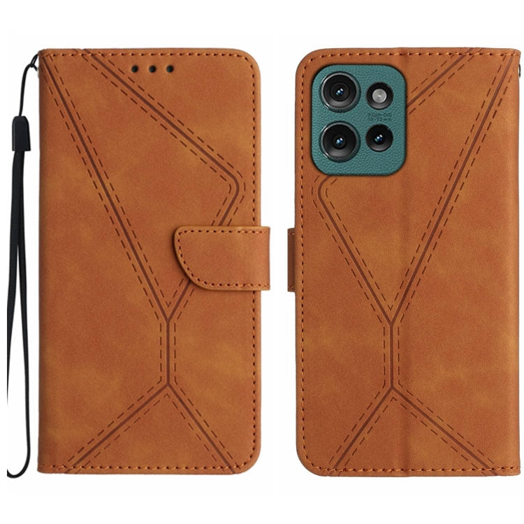 Stitching Embossed Leather Phone Case, For Motorola Edge 50 Neo, For Motorola Moto E14, For Motorola Moto G85 5G, For Motorola Edge 5G 2024