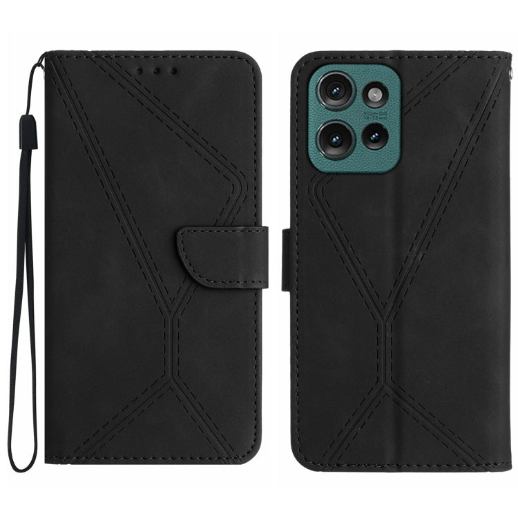 Stitching Embossed Leather Phone Case, For Motorola Edge 50 Neo, For Motorola Moto E14, For Motorola Moto G85 5G, For Motorola Edge 5G 2024