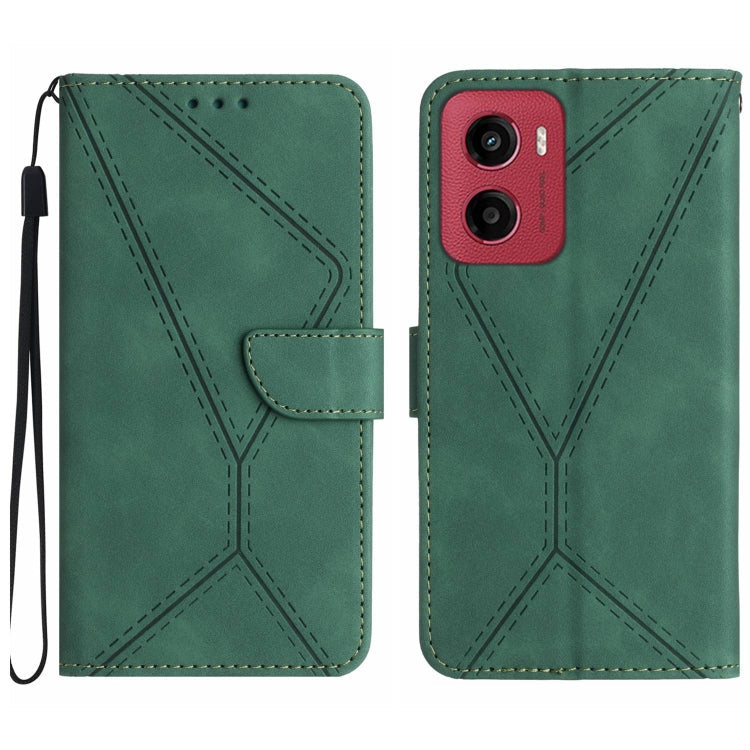 Stitching Embossed Leather Phone Case, For Motorola Moto G15, For Motorola Moto G 5G 2025, For Motorola Moto G Play 2025, For Motorola Moto G75 5G