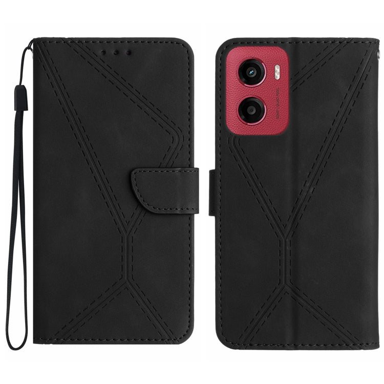 Stitching Embossed Leather Phone Case, For Motorola Moto G15, For Motorola Moto G 5G 2025, For Motorola Moto G Play 2025, For Motorola Moto G75 5G