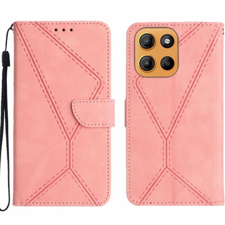 Stitching Embossed Leather Phone Case, For Motorola Moto G15, For Motorola Moto G 5G 2025, For Motorola Moto G Play 2025, For Motorola Moto G75 5G