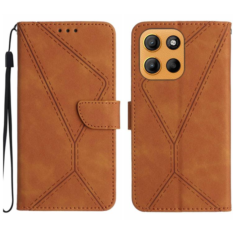 Stitching Embossed Leather Phone Case, For Motorola Moto G15, For Motorola Moto G 5G 2025, For Motorola Moto G Play 2025, For Motorola Moto G75 5G