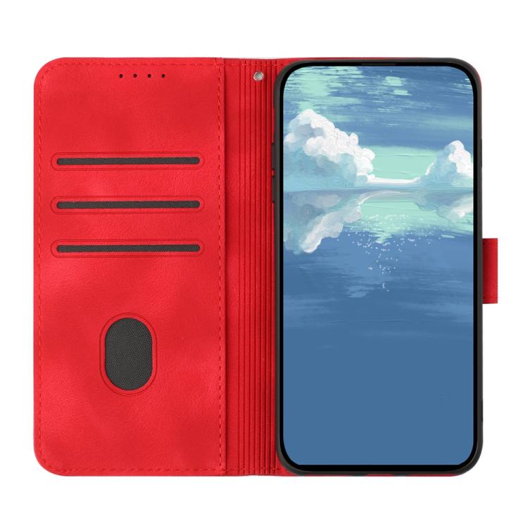 Line Pattern Skin Feel Leather Phone Case, For Realme P3 Ultra 5G, For Realme P3 Pro, For Realme 14 Pro+, For Realme 14 Pro