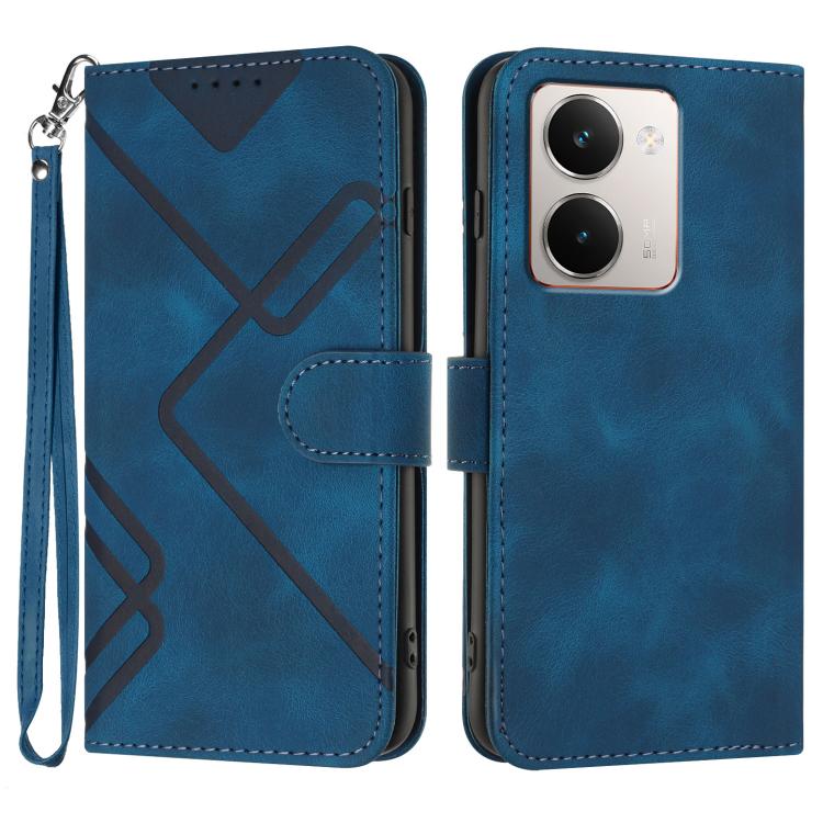 Line Pattern Skin Feel Leather Phone Case, For Realme P3 Ultra 5G, For Realme P3 Pro, For Realme 14 Pro+, For Realme 14 Pro