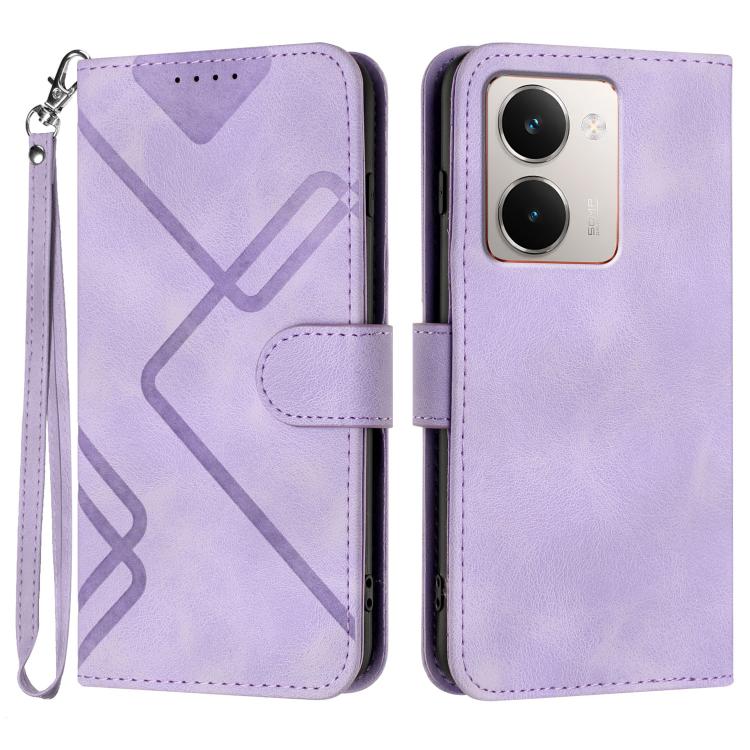 Line Pattern Skin Feel Leather Phone Case, For Realme P3 Ultra 5G, For Realme P3 Pro, For Realme 14 Pro+, For Realme 14 Pro