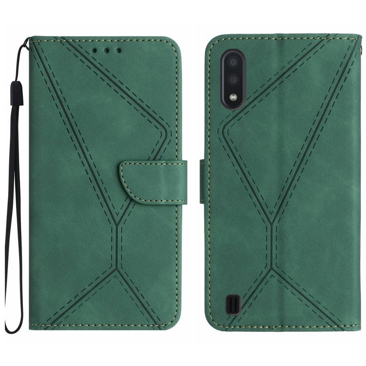 Stitching Embossed Leather Phone Case, For Samsung Galaxy A03s 165.8mm, For Samsung Galaxy A03s 166mm, For Samsung Galaxy A04e / M04 4G, For Samsung Galaxy A10 / M10