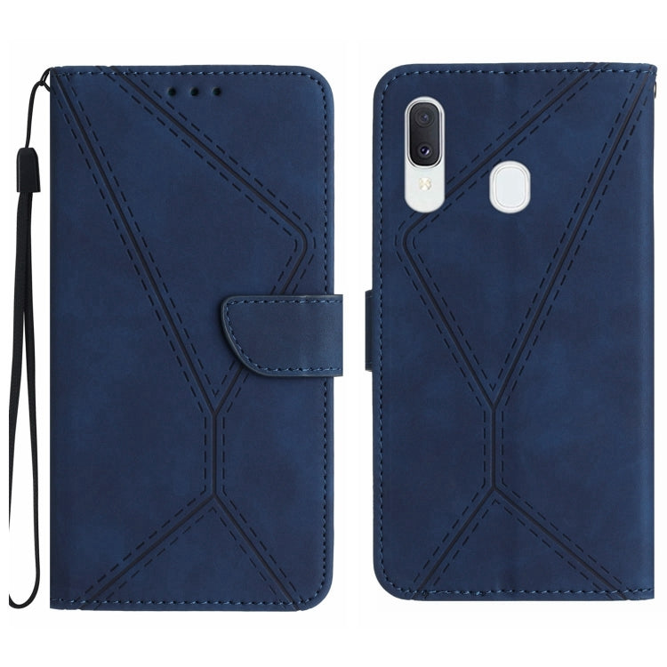 Stitching Embossed Leather Phone Case, For Samsung Galaxy A20 / A30, For Samsung Galaxy A20e / A10e, For Samsung Galaxy A22 4G, For Samsung Galaxy A22 5G
