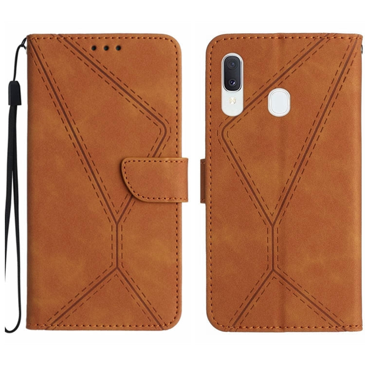 Stitching Embossed Leather Phone Case, For Samsung Galaxy A20 / A30, For Samsung Galaxy A20e / A10e, For Samsung Galaxy A22 4G, For Samsung Galaxy A22 5G