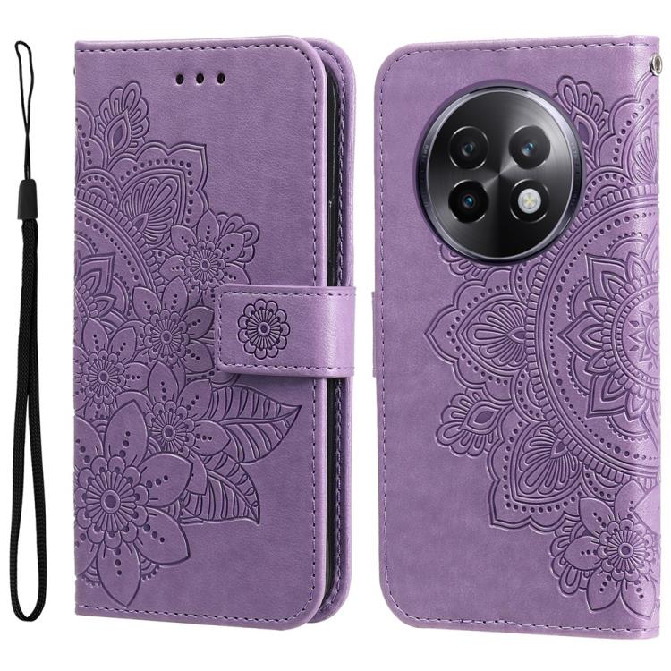 Seven-petal Flowers Embossing Leather Phone Case, For Realme 13+, For Realme 13 Pro / 13 Pro+ / P1 Pro Global, For Realme GT 6 / GT Neo6 SE, For Realme C63 / C61  / Note 60