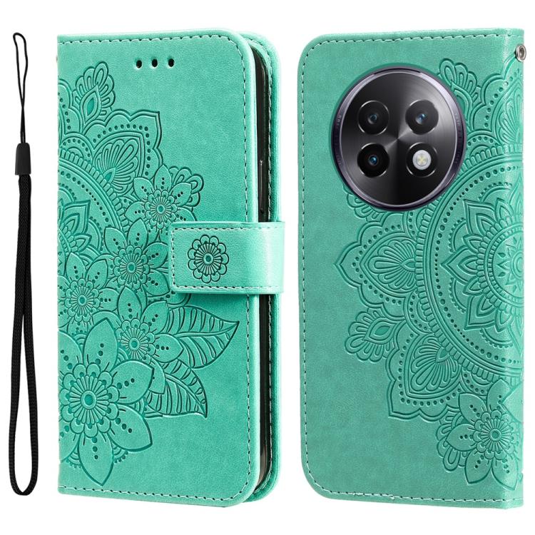Seven-petal Flowers Embossing Leather Phone Case, For Realme 13+, For Realme 13 Pro / 13 Pro+ / P1 Pro Global, For Realme GT 6 / GT Neo6 SE, For Realme C63 / C61  / Note 60