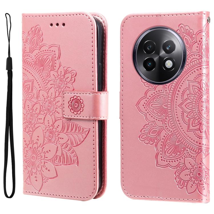 Seven-petal Flowers Embossing Leather Phone Case, For Realme 13+, For Realme 13 Pro / 13 Pro+ / P1 Pro Global, For Realme GT 6 / GT Neo6 SE, For Realme C63 / C61  / Note 60